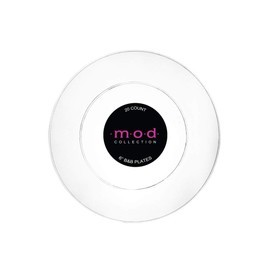 Mod Collection Clear B&B Plates, Round 6" - 20 Count - Elegant & Durable Catering Dinnerware, Perfect for Upscale Events and Celebrations