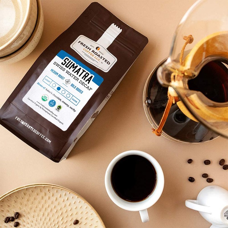 Fresh Roasted Coffee, Organic Sumatra Water-Processed Decaf | 100% Single