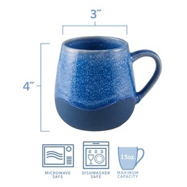 Pfaltzgraff Wave Reactive Mug, Set Of 6, 15-Ounce, Multicolor