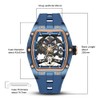Luxury Automatic Mechanical Skeleton Watch, 42x53mm Alloy Case, Luminescent Hands,
