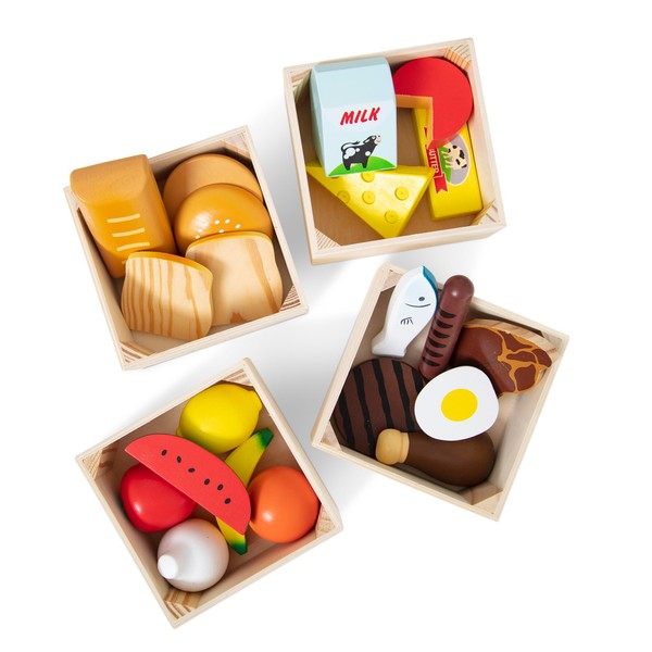 Melissa & Doug Food Groups - 21 Wooden Pieces and