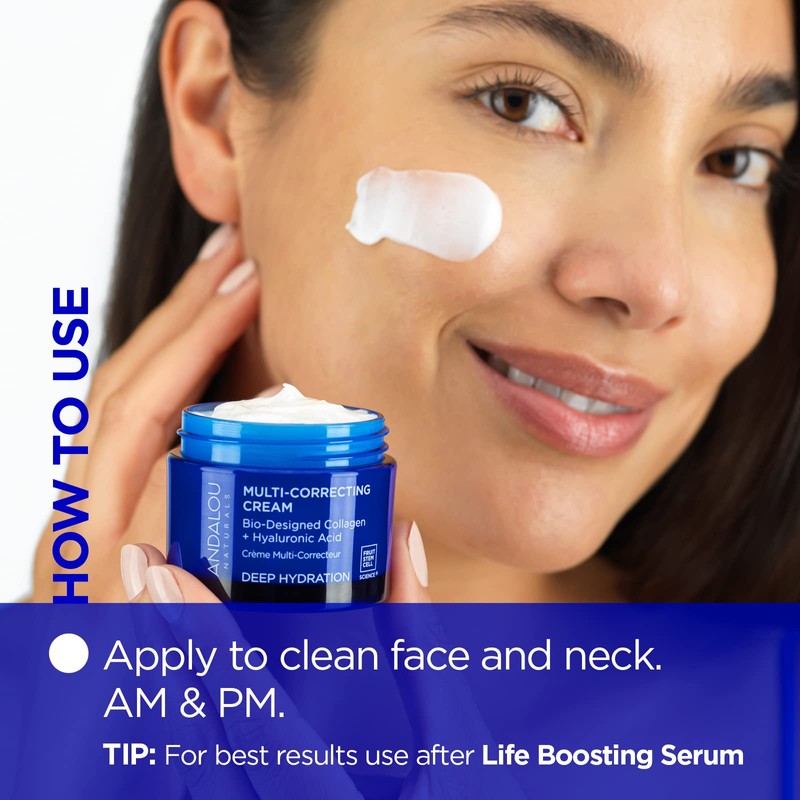 Andalou Naturals Deep Hydration Multi Correcting Cream, 1.7 Oz