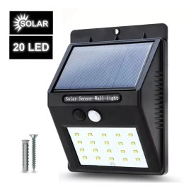 Misorel Lampara Solar  Led Con Sensor De Movimiento Jardin Exterior