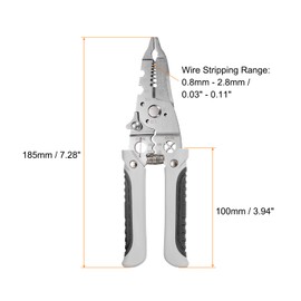 HARFINGTON Upgraded Wire Stripper Crimper, Professional Wire Cable Stripping Crimper, Multifunctional Electrical Wire Cutter Pliers Cable Stripper with Gray Black Handle for Cable Cutting