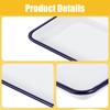 4 Pack Enamel Butcher Tray Palette - 10.8x7.68 Inch Rectangular
