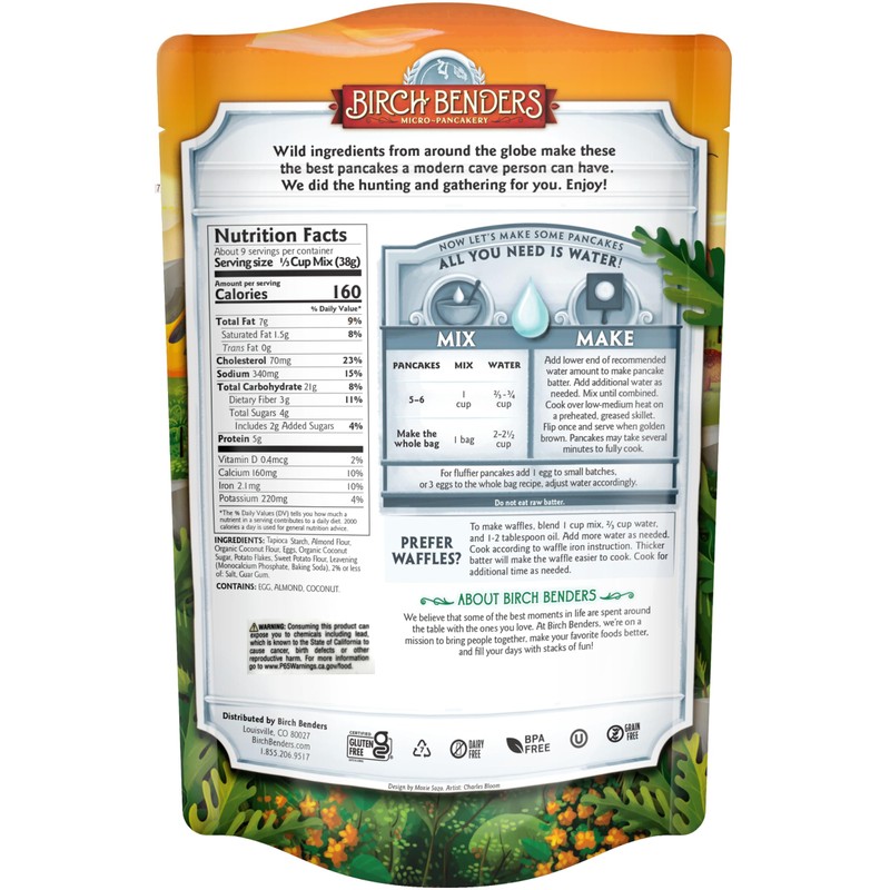 Birch Benders Paleo Pancake and Waffle Mix, 12 oz (Pack