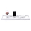 Modern White Color MDF Bath Tray Bathtub Storage Rack Shelf