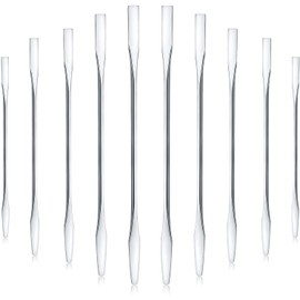 10 espátulas de maquillaje de acero inoxidable para depositar espátulas de doble cabeza de maquillaje espátula herramienta para mezclar cosméticos