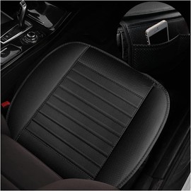 Funda Universal para Asiento de Coche, de Piel, Antideslizante, Suave, Transpirable, con carbón de bambú (Beige)
