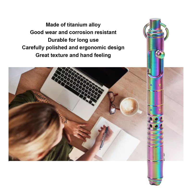 Titanium Alloy Ballpoint Pen Portable Pocket Pen for Everyday Use