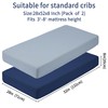 GUNTAIL Baby Crib Sheets for Boys Girls, 2 Pack Fitted