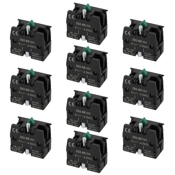 SING F LTD 10pcs LAY5S/ZB2/XB2-BE101(NO) Normally Open Silver Contacts Joystick