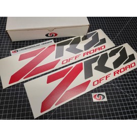 ZR2 Custom Block Style Decals (2pk) Truck Bed Fender Stickers Fits Chevy Silverado 1500 Colorado 2015-2025 ZR-2 4x4 Select Colors: (Red & Charcoal Metallic)