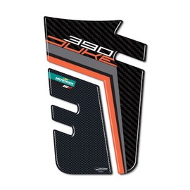 labelbike - Tank Pad Sticker Made of 3D Resin Decoration and Protection of Motorcycle Tank Compatible with Ktm Duke 390 2017-2021