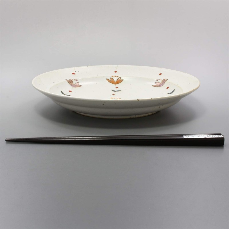 Hasami Pottery Issei Kiln Sweet Flower Plate L 400865 Red