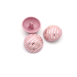 5 PCS Round Metal Colorful Fashion Button Decorative Blue Black Pink Yellow Buttons for Clothes Overcoat Accessories(Pink,23mm)