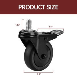 Pellet Grill Locking Caster Wheel Replacement for Pit Boss Navigator 850 1150, Austin XL, Sportsman and Louisiana Grill