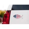 Christian Fish USA Flag Car Emblem - Made in USA