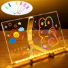 LED Note Board with Colorful Pens, Acrylic Dry Erase Light