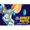 Space Pistol Twin Barrel Label Handmade Fridge Magnet 2.5" x