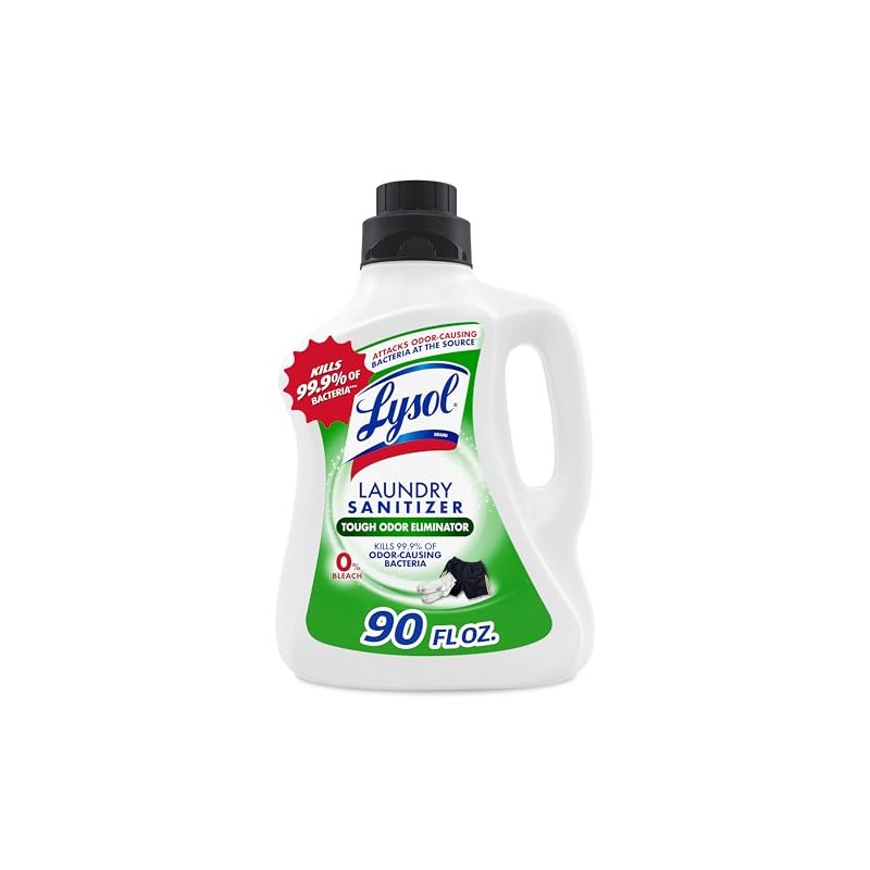 Lysol Tough Odor Eliminator Laundry Sanitizer Additive, Sanitizing Liquid for