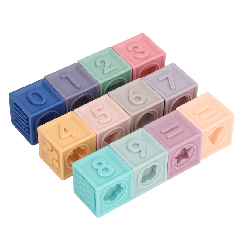 Soft Rubber Blocks Babies Children Chewing Silicone Early Childhood Educational