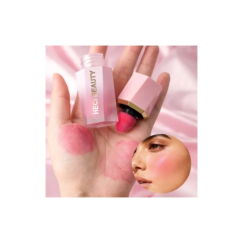 Rubor Líquido Mate Heci Beauty Tono Petal Con Aplicador Incorporado