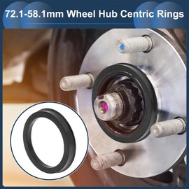 INFINAUTO Car Wheel Hub Centric Rings OD 72.1mm to ID 58.1mm Wheels Center Shaft Shock Absorbing Hubrings Polycarbonate Black Durable