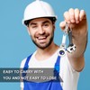 Chumia 2 Sets 10mm Ratchet Wrench Keychain Key Ring and