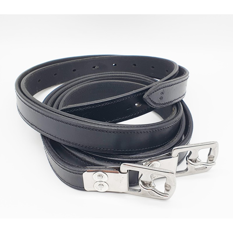Aces Equine NEW HORSE NYLON CALF COVERED STIRRUP LEATHERS (Black,