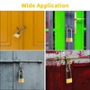 Lockwise 2 Pack Long Shackle Padlock, 2.9 in Waterproof Solid