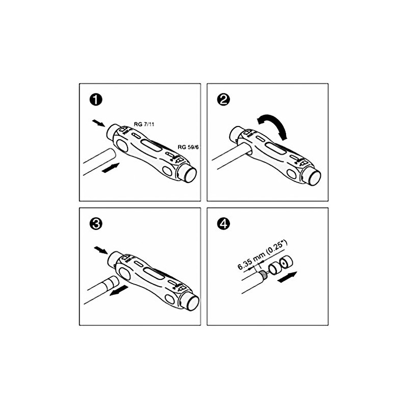 YINETTECH Coax Coaxial Cable Wire Pen Cutter Stripper For RG59