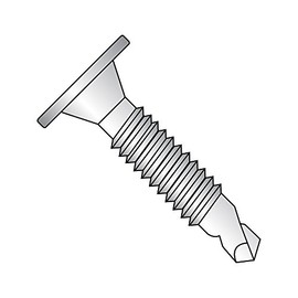 Small Parts 1412KWAFM410 410 Stainless Steel Self-Drilling Screw, Plain Finish, Wafer Head, Phillips Drive, #3 Drill Point, 1/4"-20 Thread Size, 3/4" Length (Pack of 25)