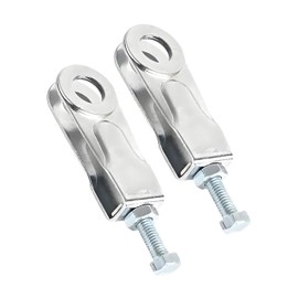 Crozgan 2Pcs 15mm Motorcycle Chain Puller Tensioner Adjuster Rear Wheel Axle Chain Adjuster with 2pcs Screws and Nuts Motorbike Repair for YBR 125 All Years