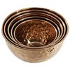Megachef Hammered Bubble Texture 5 Piece Stainless Steel Serving Bowl