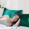 Silky Satin Standard Pillowcases Set of 2, Super Soft and
