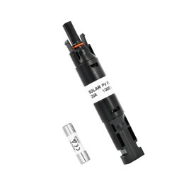 HandGold Solar PV Fuse Holder with Inline Fuse, 1000 V IP68 Waterproof Fuse Plug, Solar Fuse Connector for Solar System/Balcony Power Station (20 A)