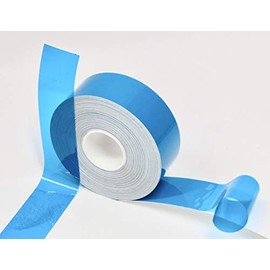 Transparent Vinyl Tape with Self-Adhesive. (1 inch x 50 ft, Light Blue)