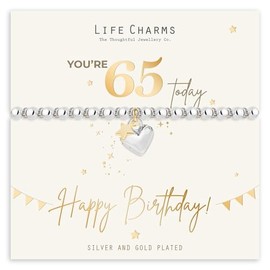 Life Charms Happy 65th Birthday bracelet