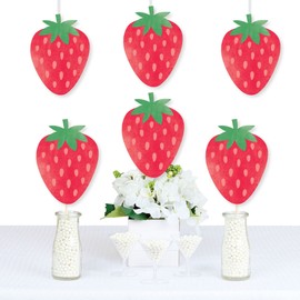 Big Dot of Happiness Berry Sweet Strawberry - Decorations DIY Fruit Themed Birthday Party or Baby Shower Essentials - Set of 20