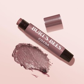Burt's Bees Lip Shimmer in Cocoa – Nourishing Lip Balm with a Hint of Color & Natural Peppermint Tingle