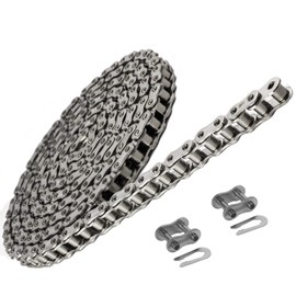 Jeremywell 40 SS Stainless Steel Roller Chain 10 Feet with 2 Connecting Links