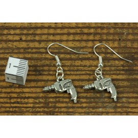 Miniblings Earrings Mini Drill Drilling Machine Drilling Machine Tool Hanger