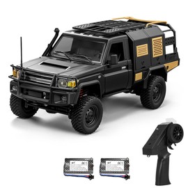 Dodoore RC Crawler 1/12 Remote Control Car, MN-82S 4WD RC Pickup Truck, 2.4GHz All Terrain Off Road RTR Climbing Car with LED Lights and 2 Batteries for Kids and Adults (Black)