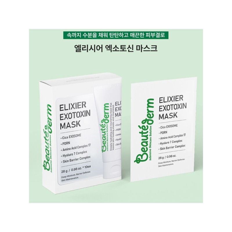 Botederm Elicia Exotoxin Mask 10 Sheets Cica Soothing Barrier Strengthening