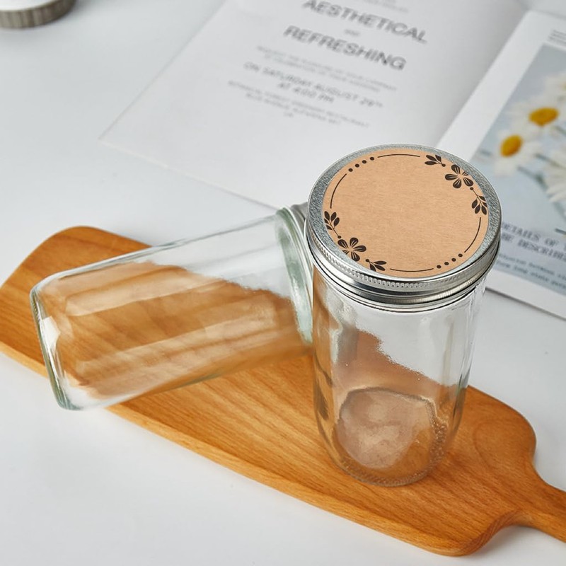 300PCS Canning Label Stickers for Jars and Lids, 2 inch,