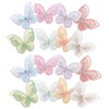EXCEART 24pcs Caps Delicate Embroidery Patches Realistic Butterflies Fabric Patches