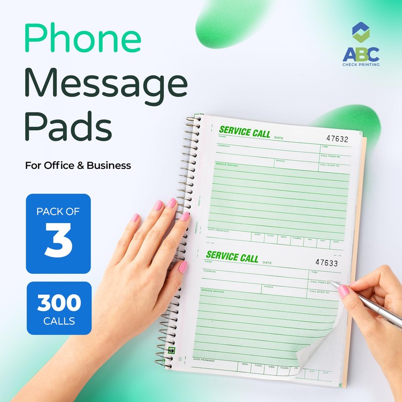 ABC Phone Call Log Book for Office & Businesses -