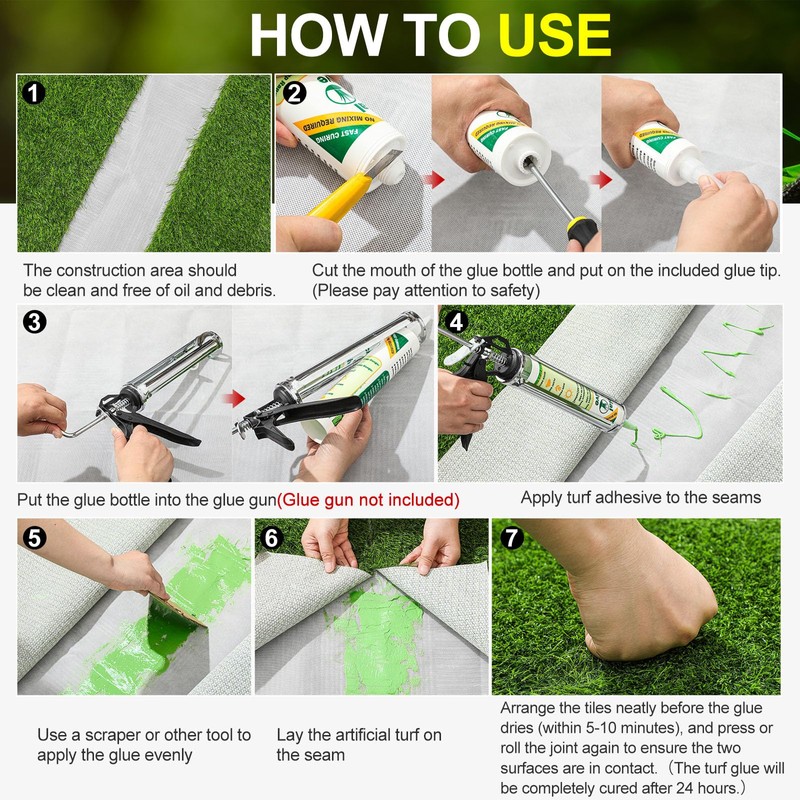 Threlaco 1 Tube Turf Glue for Artificial Grass 10 oz