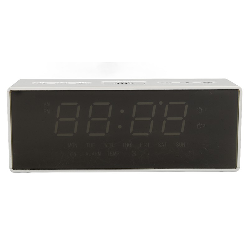 Digital Mirror Alarm Clock Multifunctional LED Mirror Electronic Clocks for
